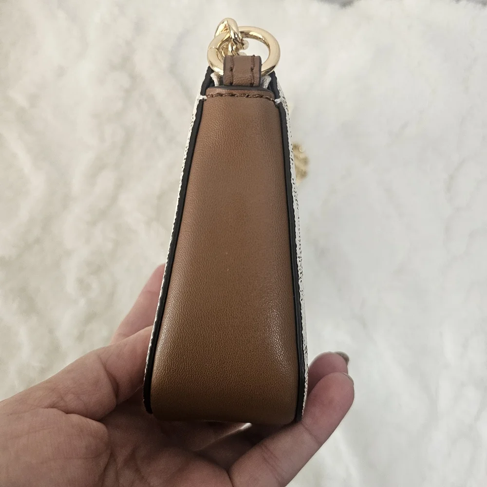 This is‎ a Michael Kors Jet Set Small Chain Pouchette in vanilla/lugg color.